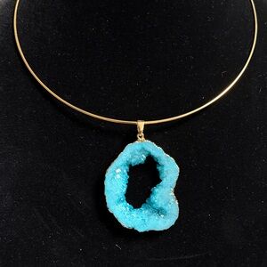 One of a kind Statement Necklace, handmade, crystal NEW